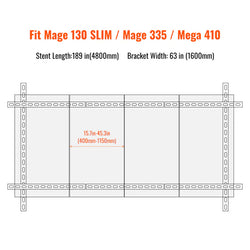 RICH SOLAR Solar Ground Mount | Fit MEGA 335 / MEGA 410 | Adjustable, Easy-to-Install Brackets for 1-4 Panels