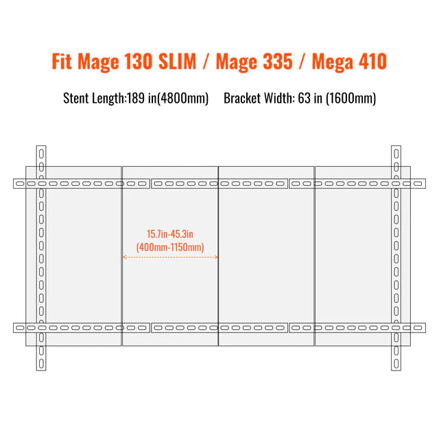 RICH SOLAR Solar Ground Mount | Fit MEGA 335 / MEGA 410 | Adjustable, Easy-to-Install Brackets for 1-4 Panels