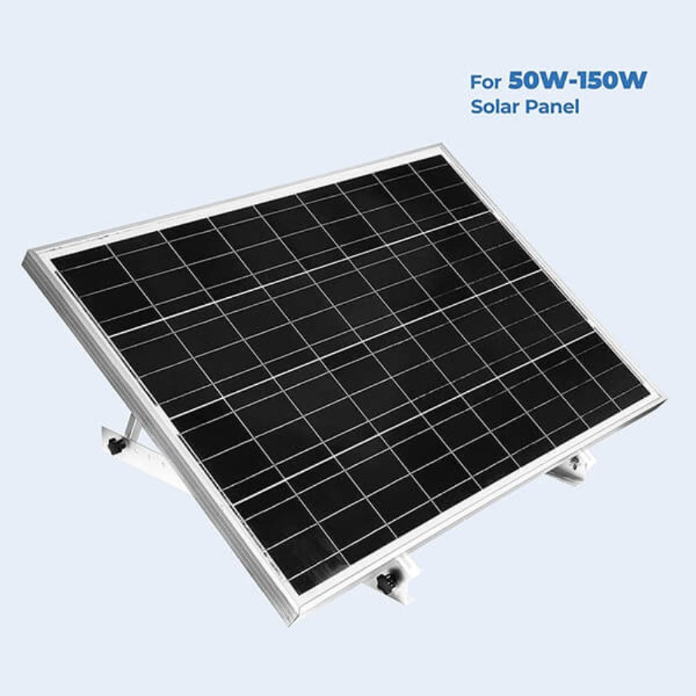 Solar Panel on BougeRV 28 in Adjustable Solar Panel Tilt Mount Brackets with Foldable Tilt Legs