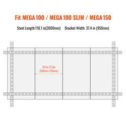 RICH SOLAR Solar Ground Mount | Fit MEGA 100/100 SLIM/MEGA 150 | Adjustable, Easy-to-Install Brackets for 1-4 Panels