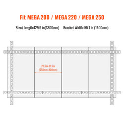 RICH SOLAR Solar Ground Mount | Fit Mage 200/Mega 220/Mega 250 | Adjustable, Easy-to-Install Brackets for 1-4 Panels