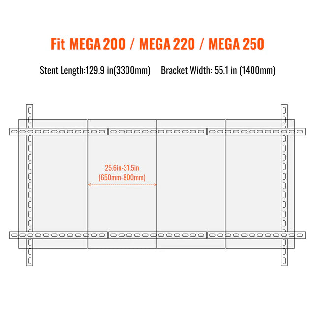 RICH SOLAR Solar Ground Mount | Fit Mage 200/Mega 220/Mega 250 | Adjustable, Easy-to-Install Brackets for 1-4 Panels