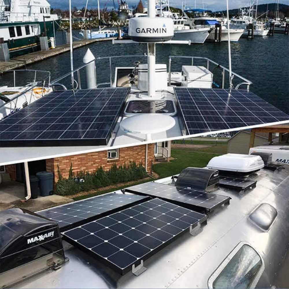 Solar Panel With BougeRV Solar Panel Mounting Z Bracket Mount Kits Supporting On Boat And RV