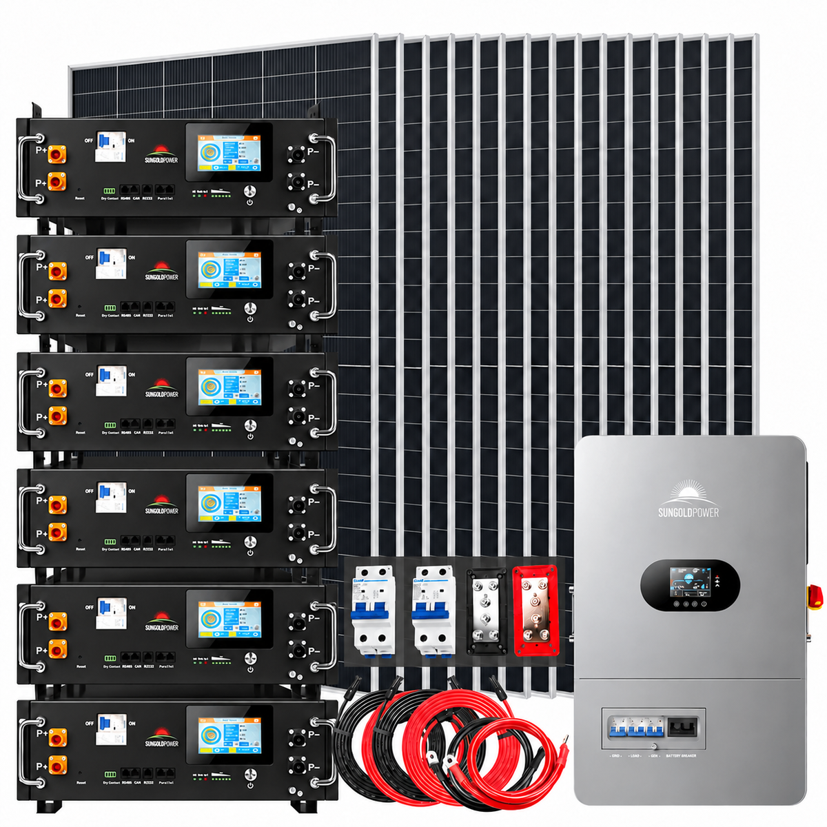 SunGold Power 12kW Off-Grid Solar Kit, 9.44kW Solar, 30.72kWh Battery