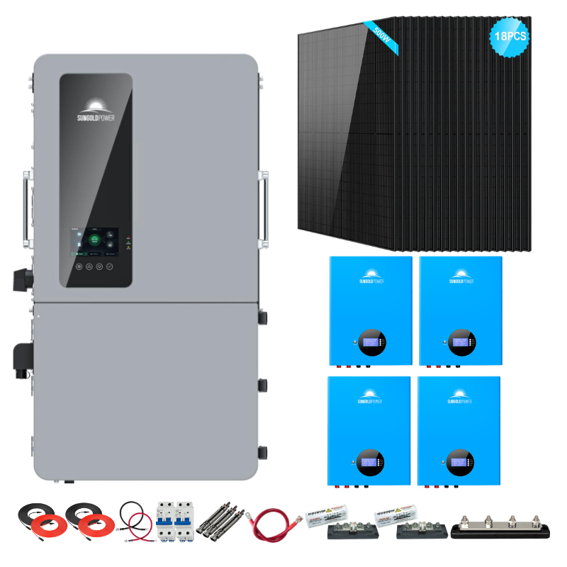 SunGold Power 12K Complete Hybrid Solar Kit | 9kW Solar | 20–32kWh Batteries