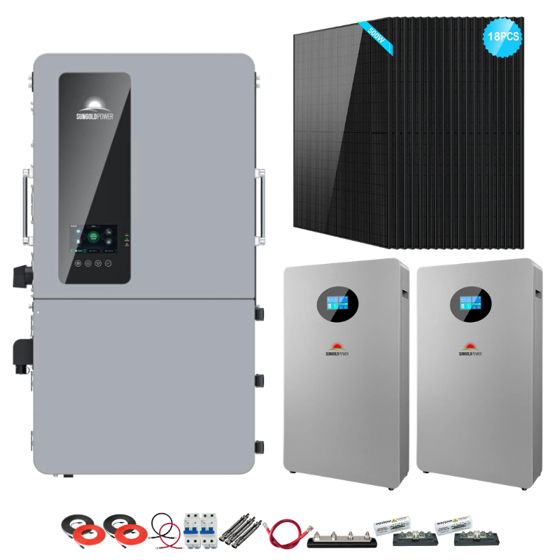 SunGold Power 12K Complete Hybrid Solar Kit | 9kW Solar | 20–32kWh Batteries