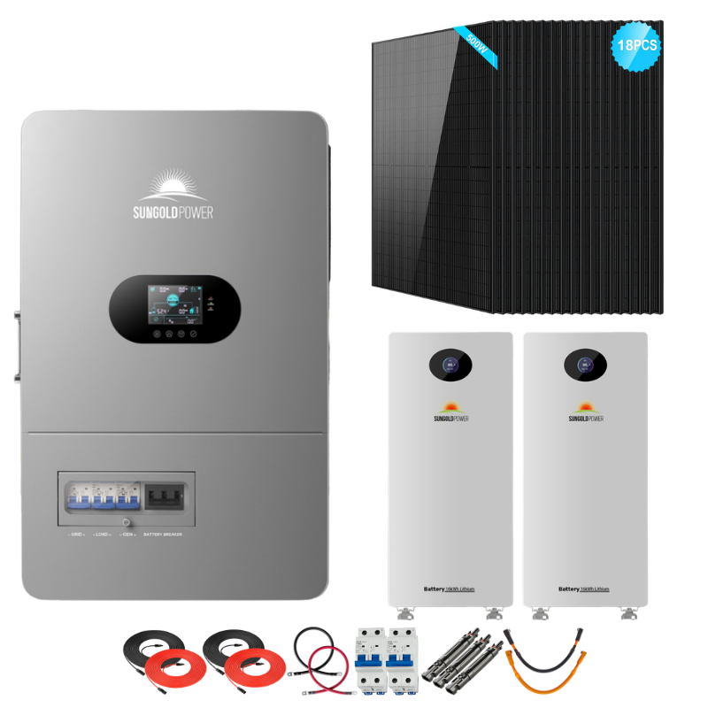 SunGold Power 12K Complete Off-Grid Solar Kit | 9kW Solar | 20–32kWh Batteries