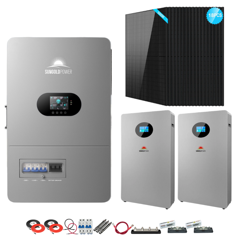 SunGold Power 12K Complete Off-Grid Solar Kit | 9kW Solar | 20–32kWh Batteries