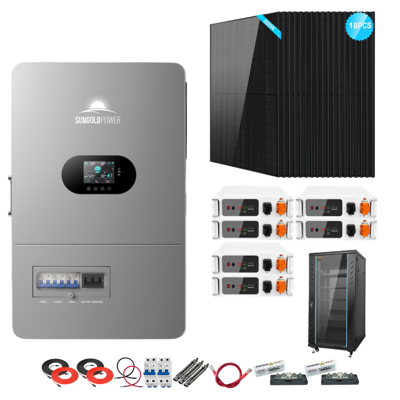 SunGold Power 12K Complete Off-Grid Solar Kit | 9kW Solar | 20–32kWh Batteries