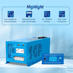 Sungold Power 2000W DC 12V Pure Sine Wave Inverter With Charger