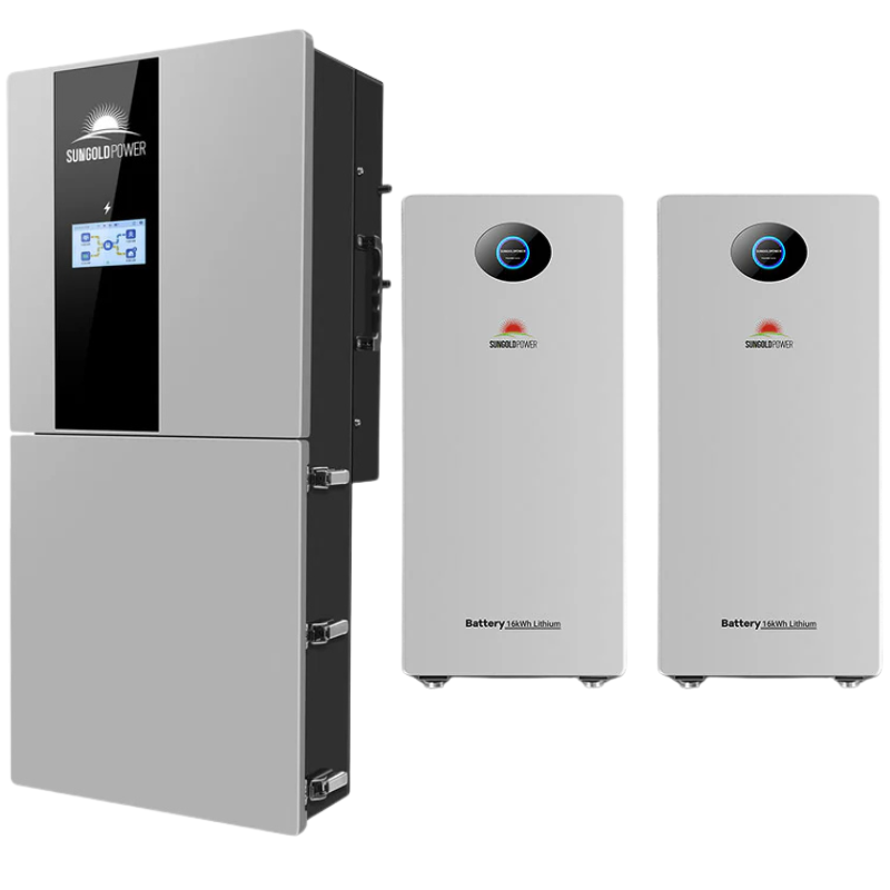 Sungold Power 11.4kW 48V Split Phase Hybrid Solar Inverter + PowerMax 51.2V 314AH Outdoor Energy Storage Battery
