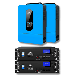 Sungold Power | 13,000W 48V Solar Charge Inverter | Split Phase + WiFi Monitor (2 Units Parallel) Hybrid Inverters SunGoldPower 2*SPH6548P+2*48V100AH Lithium Battery