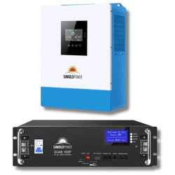 Sungold Power 5000W 48V Solar Charger Inverter Hybrid Inverters SunGoldPower Inverter+48V100AH Lithium Battery