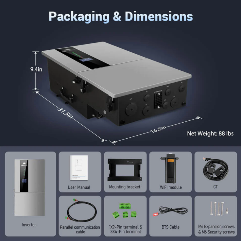 Sungold Power 7.6KW Hybrid Inverter 48V Split Phase SGN7.6K1HB-48 Hybrid Inverters SunGoldPower