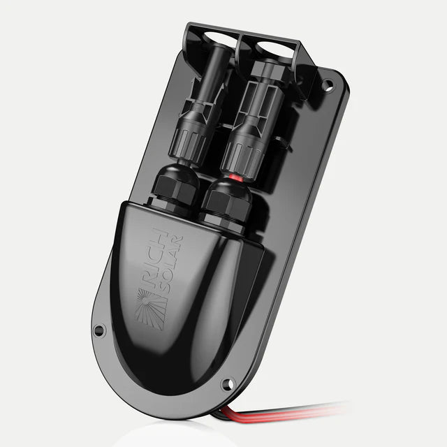 Rich Solar Cable Entry Plate | IP68 Waterproof Polypropylene Housing with UL 10AWG Wires and Solar Connectors | Easy to Install