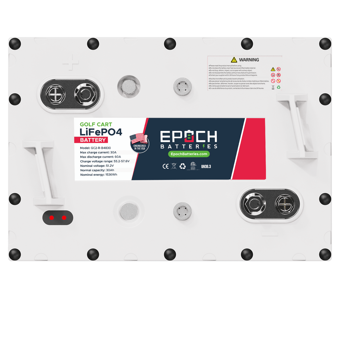 Epoch 48V 120Ah GC2 - Golf Cart LiFePO4 Lithium Battery Kit - Complete Kit Batteries Kit Epoch Batteries