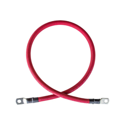 Windynation 1/0 Gauge (AWG) Black and Red Pure Copper Battery Cable Wire with Lug Connector Ring Terminals