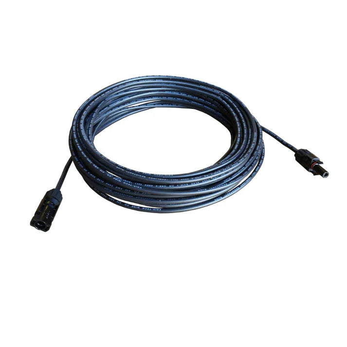 Windynation 10 Gauge (AWG) Solar Panel Extension Cable Wire with Solar Connectors