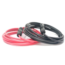 Windynation 10 Gauge (AWG) Solar Panel Extension Cable Wire with Solar Connectors