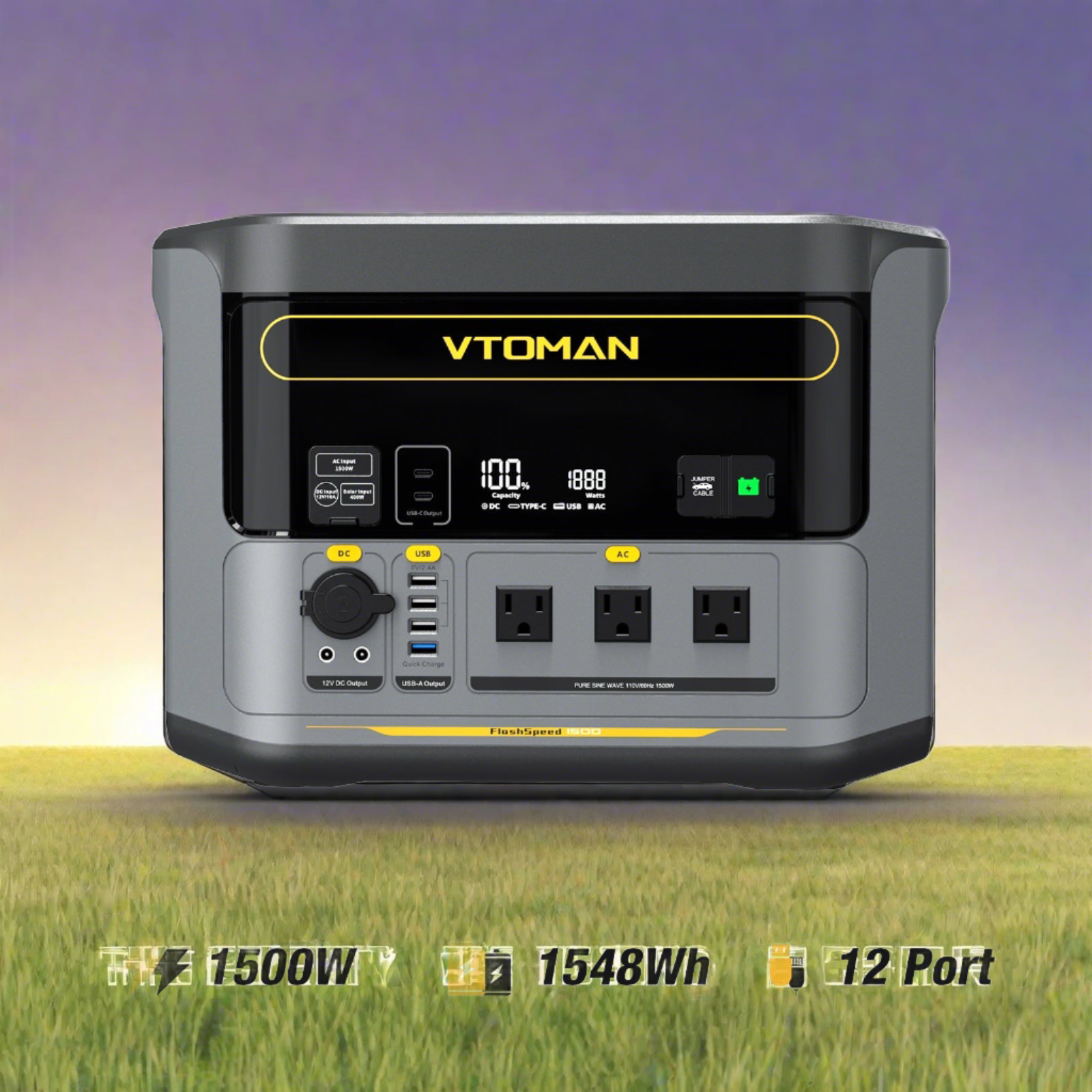 VTOMAN FlashSpeed 1500 Power Station 1548Wh | 1500W