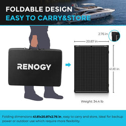 Renogy 200 Watt 12 Volt Monocrystalline Foldable Solar Suitcase Solar Panels Renogy