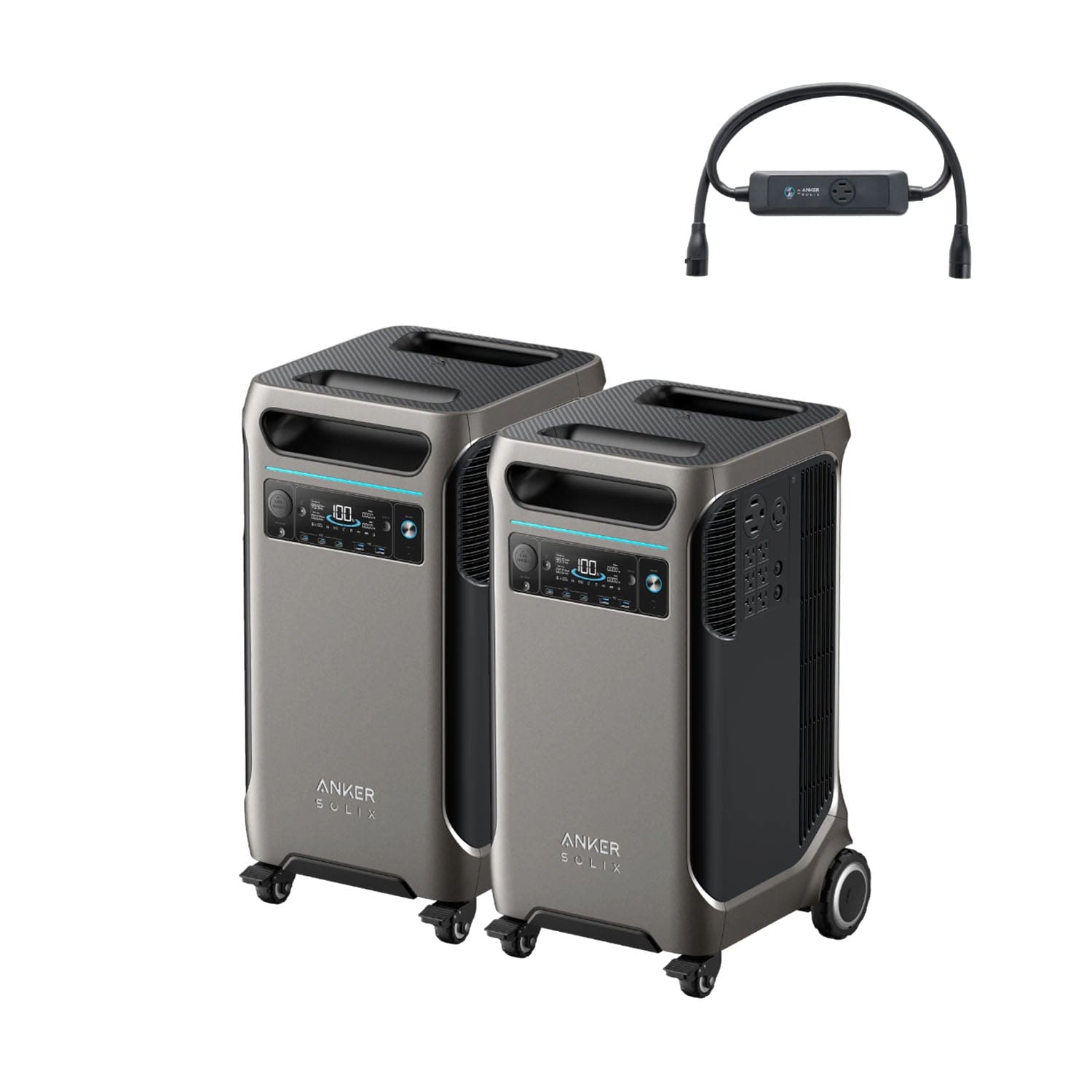 Anker SOLIX F3800 x 2 + Double Power Hub (With a Free Anker SOLIX F3800 Protective Cover Bag) Solar Generator Kits Anker