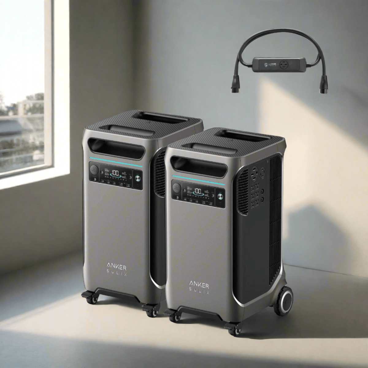 Anker SOLIX F3800 x 2 + Double Power Hub (With a Free Anker SOLIX F3800 Protective Cover Bag) Solar Generator Kits Anker