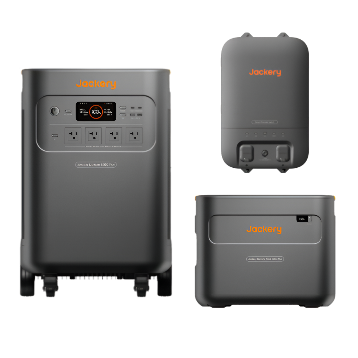 Jackery Explorer 5000 Plus Portable Power Station + Jackery Battery Pack 5000 Plus + Jackery Smart Home Transfer Switch