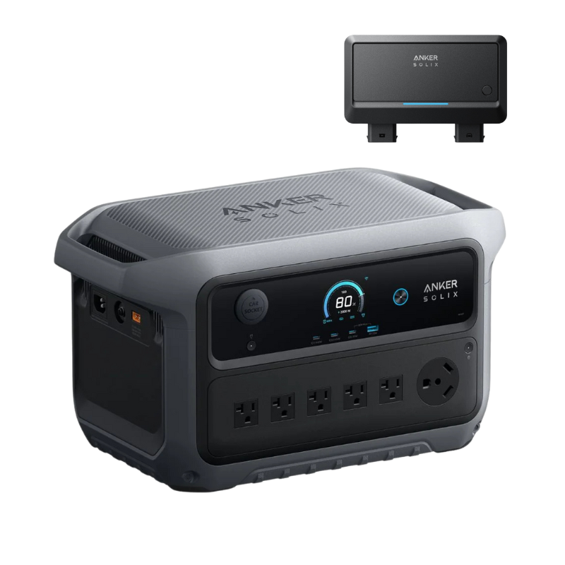 Anker SOLIX C2000 Gen2 Portable Power Station + Car Alternator Charger
