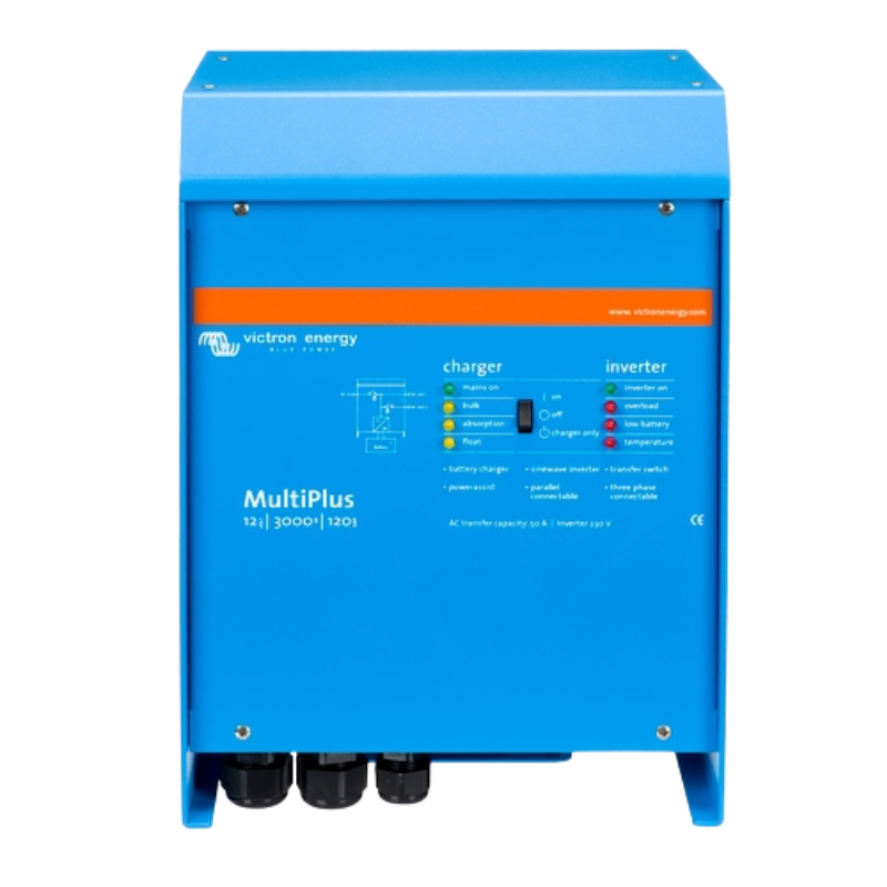 Victron MultiPlus 24V 3000VA Inverter/Charger – 70A Charging, 50A Transfer Switch, 120V Output, VE.Bus (PMP243021102)