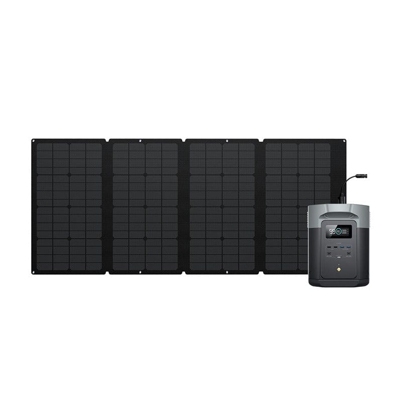 EcoFlow DELTA 2 Max Portable Power Station & Kits Solar Generator Kits EcoFlow EcoFlow DELTA 2 Max + 160W Solar Panel