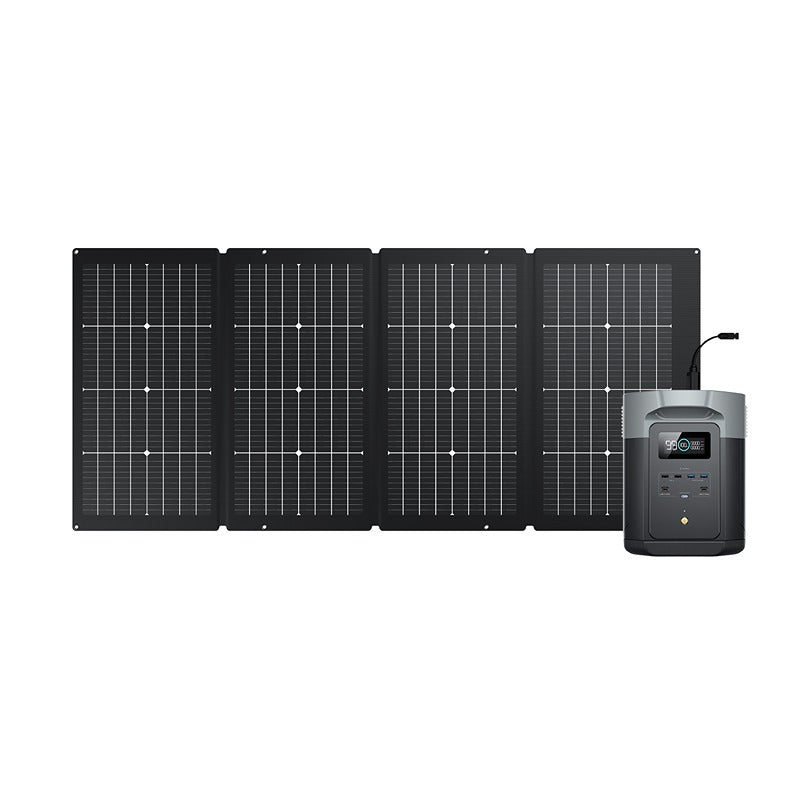 EcoFlow DELTA 2 MAX Portable Power Station Solar Generator + 220W Solar Panel
