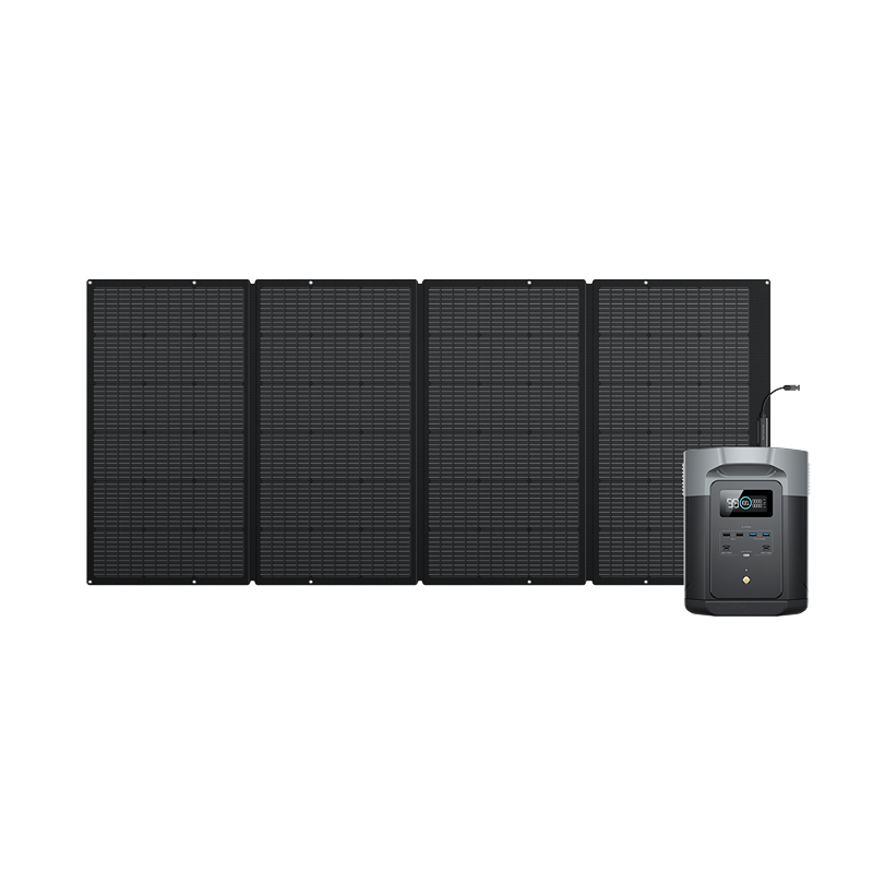 EcoFlow DELTA 2 MAX Portable Power Station Solar Generator + 400W Solar Panel