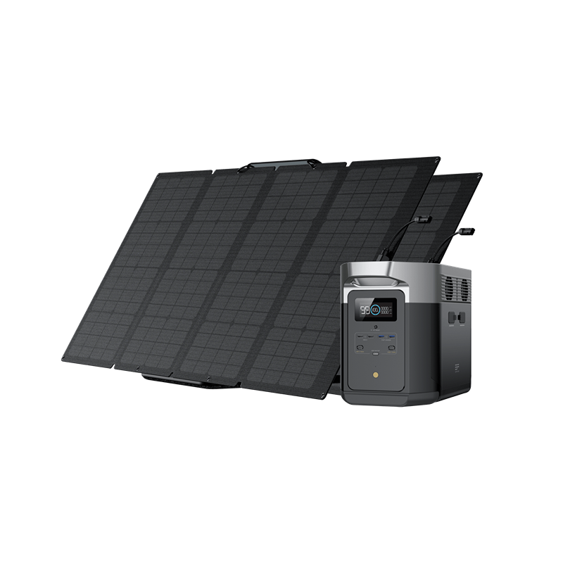 EcoFlow DELTA Max 1600 Power Station Solar Generator + 2x 160W Solar Panel
