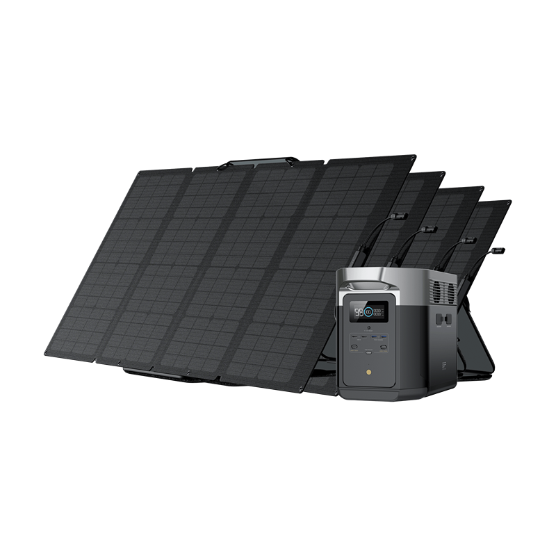 EcoFlow DELTA Max 1600 Power Station Solar Generator + 4x 160W Solar Panel