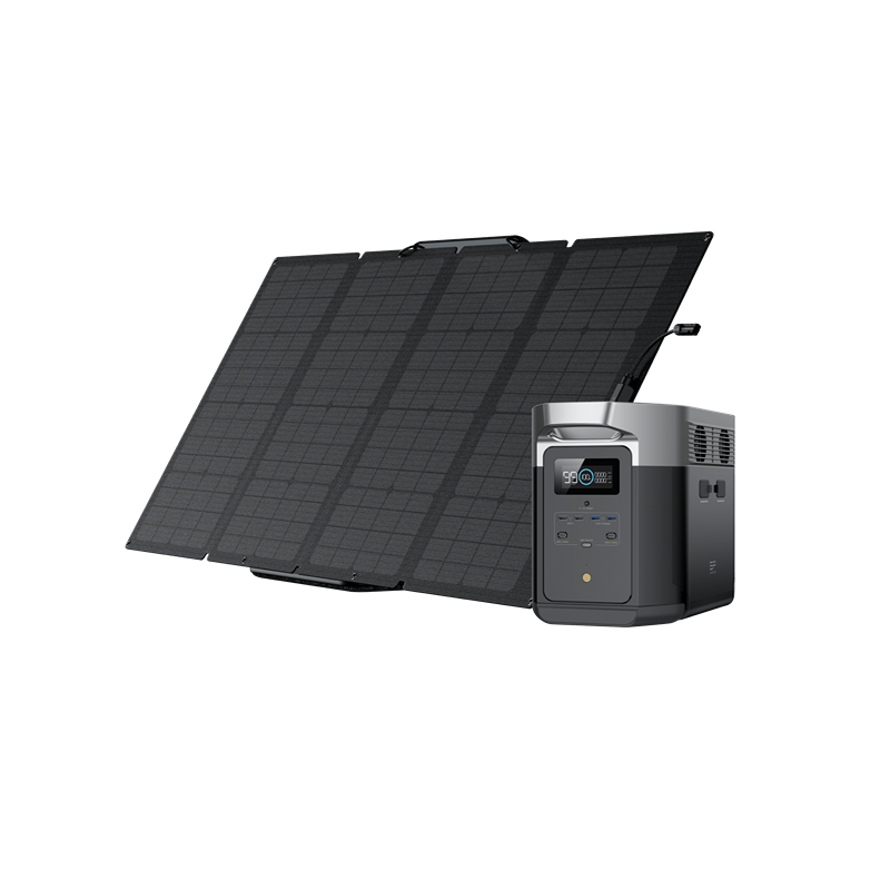EcoFlow DELTA Max 2000 Power Station Solar Generator + 160W Solar Panel