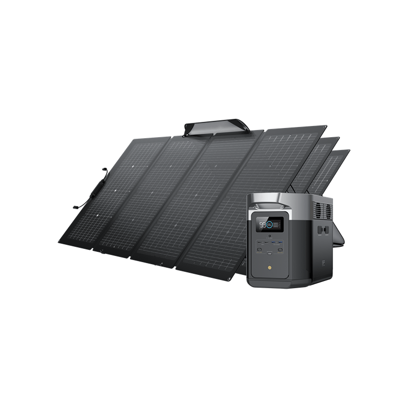 EcoFlow DELTA Max 2000 Power Station Solar Generator + 3x 220W Solar Panel