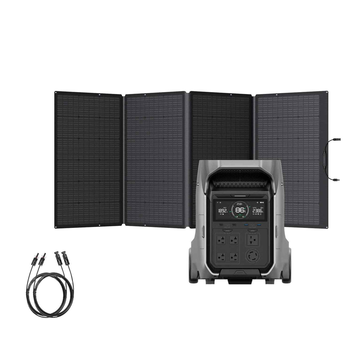 EcoFlow DELTA Pro 3 Portable Solar Kit Solar Generator Kits EcoFlow 1 x 400W Solar Panel