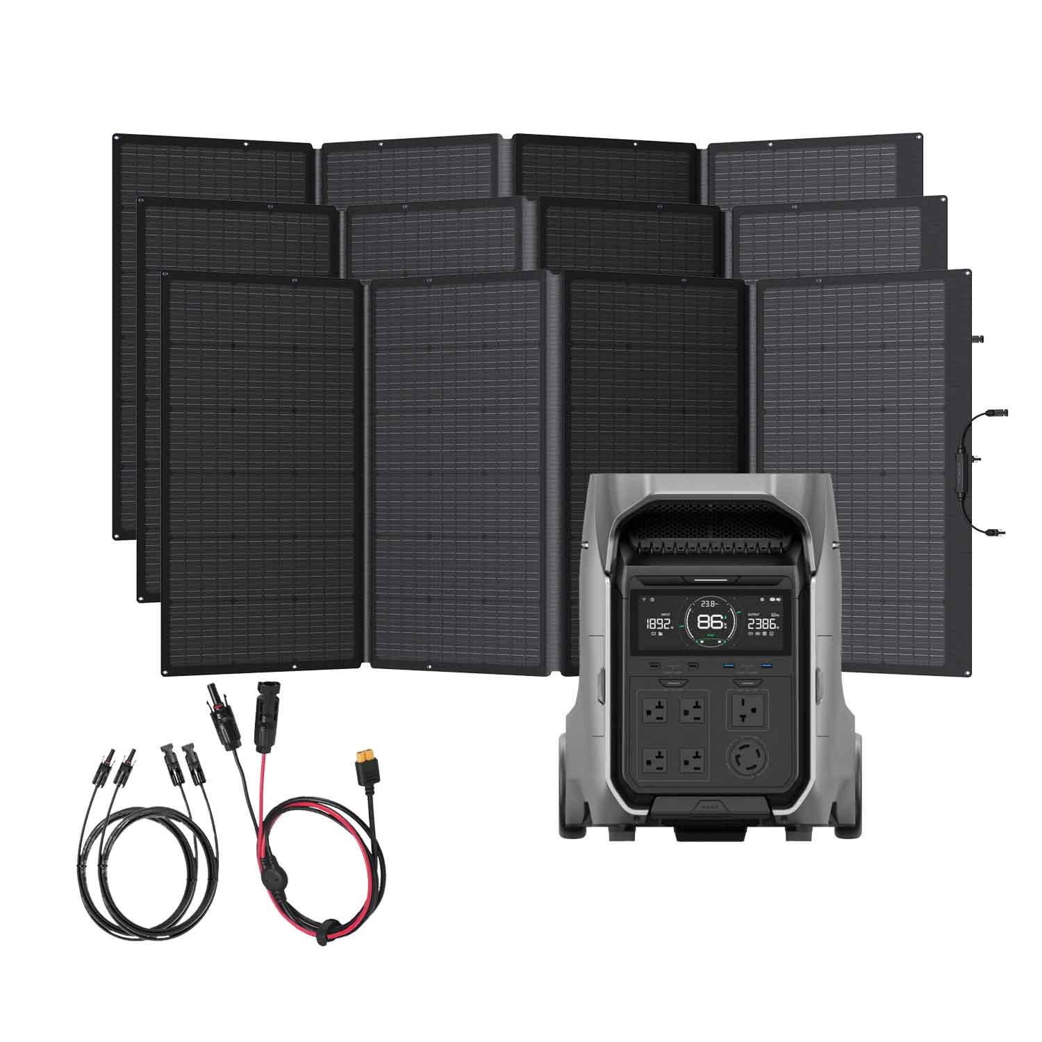 EcoFlow DELTA Pro 3 Portable Solar Kit (Free River 3 Portable Power Station) Solar Generator Kits EcoFlow 3 x 400W Solar Panels