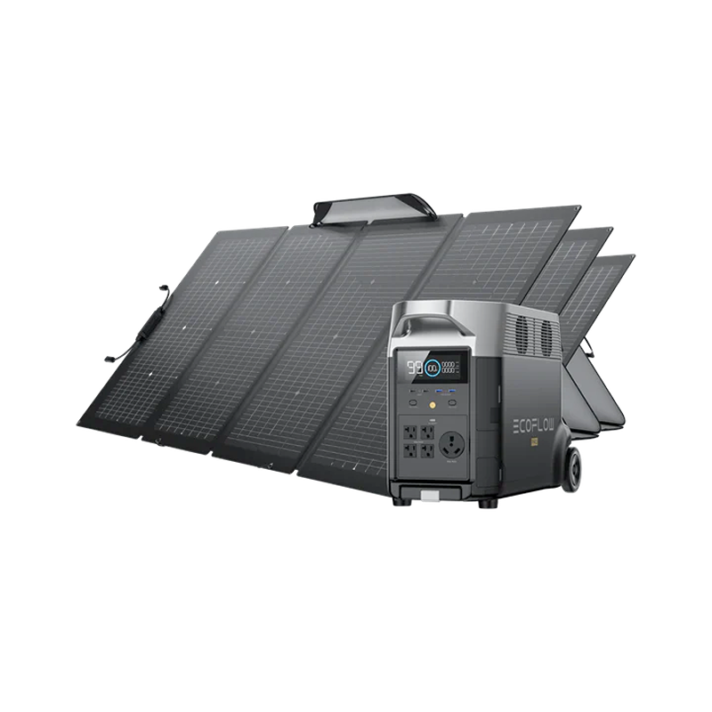 EcoFlow DELTA Pro Portable Power Station Solar Generator + 3x 220W Solar Panel