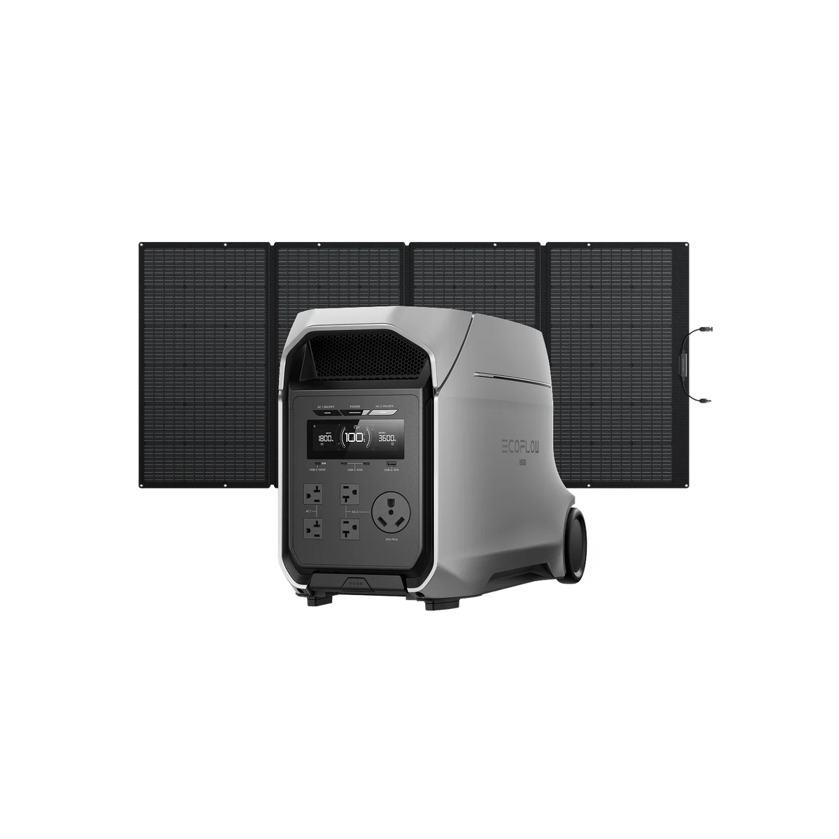 EcoFlow DELTA 3 Ultra Plus Portable Power Station (3072Wh) + 400W Solar Panel