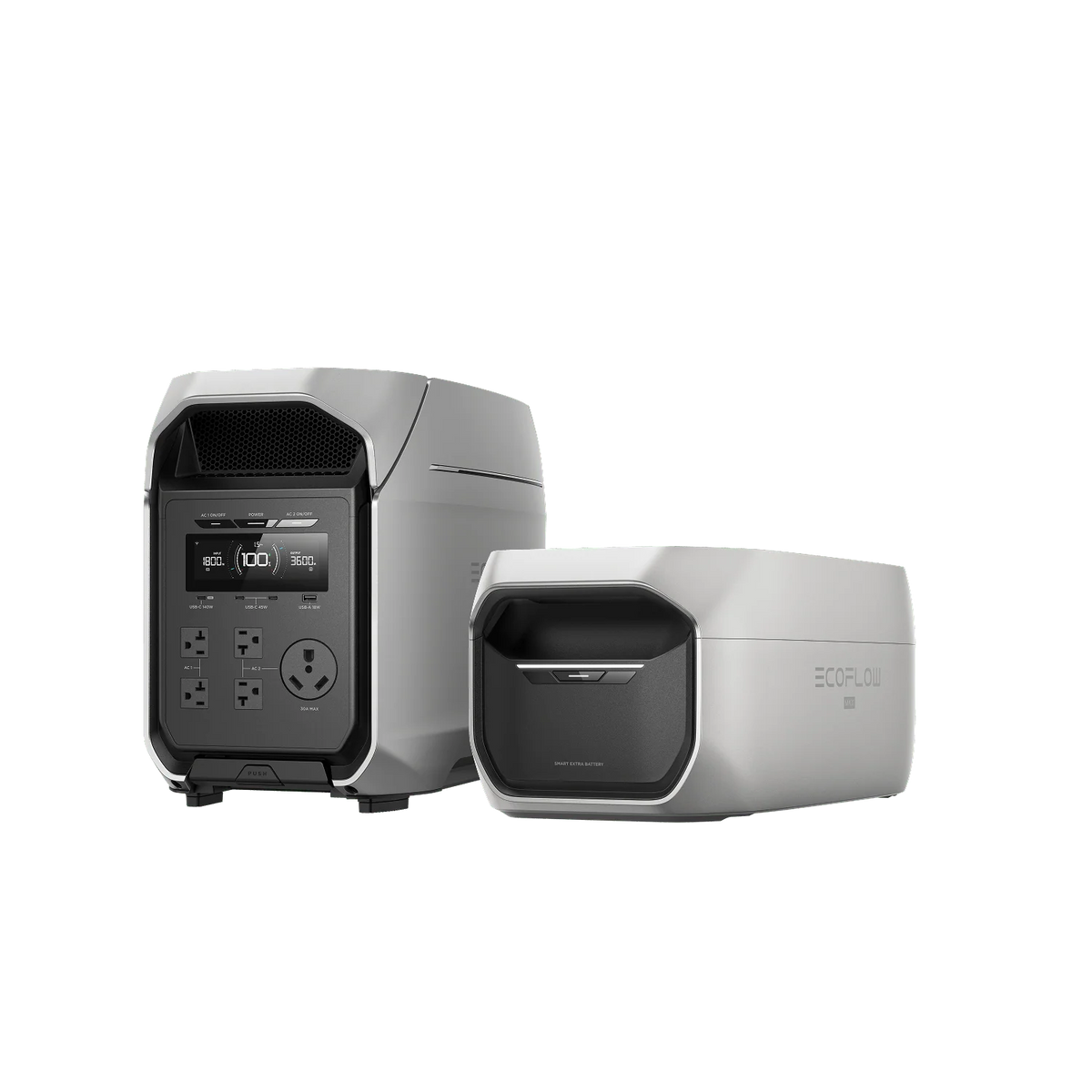 EcoFlow DELTA 3 Ultra Plus Portable Power Station (3072Wh) + DELTA 3 Max Plus Smart Extra Battery