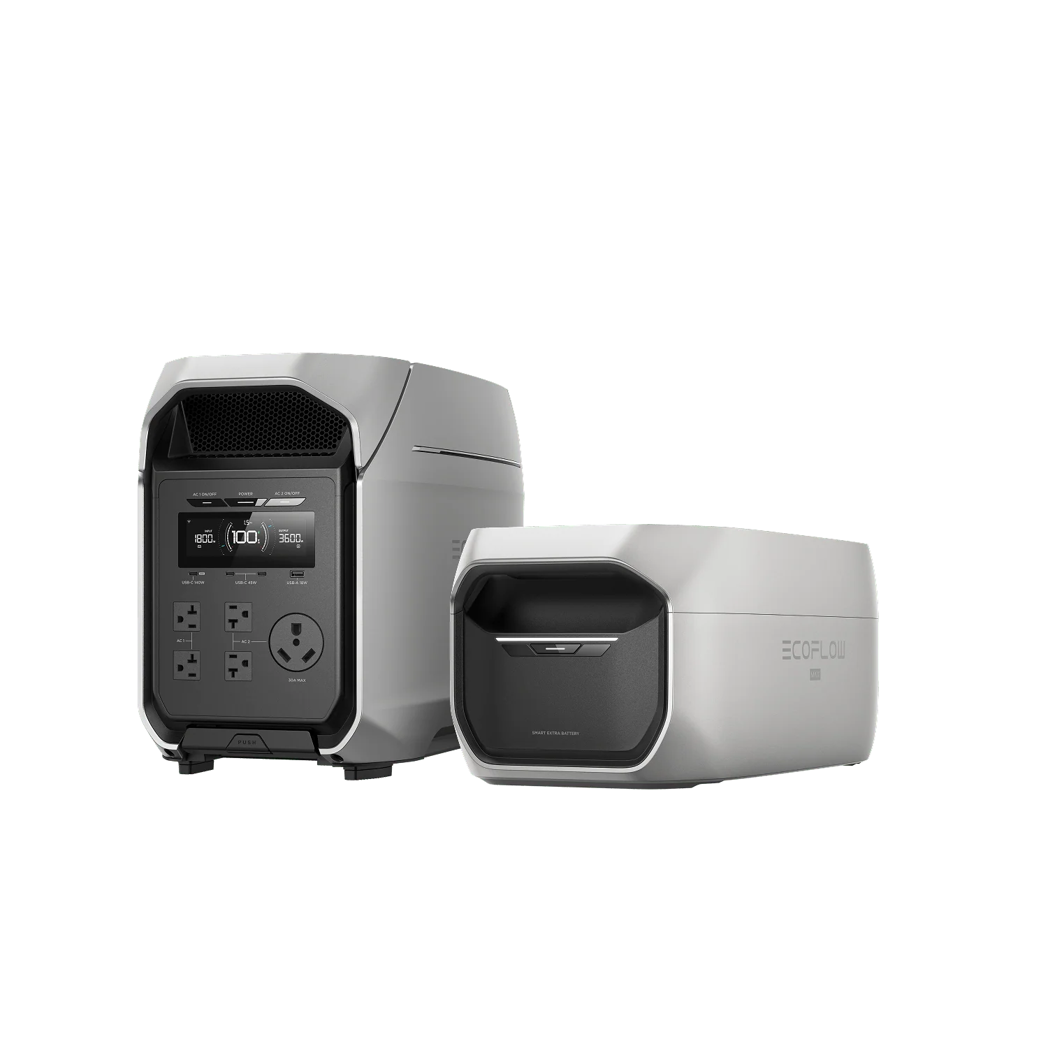 EcoFlow DELTA 3 Ultra Plus Portable Power Station (3072Wh) + DELTA 3 Max Plus Smart Extra Battery