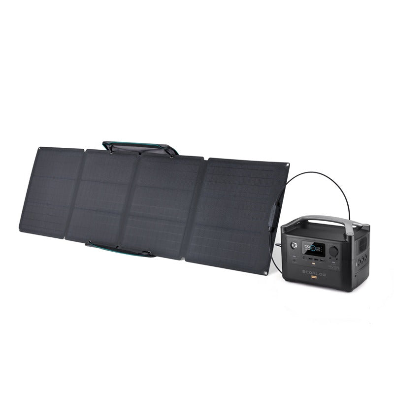 EcoFlow RIVER Pro Power Station Solar Generator Attached With Solar Panel