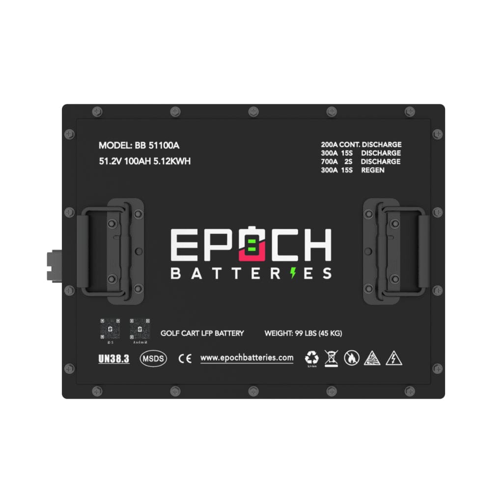 Epoch 48V 105Ah LiFePO4 Golf Cart Battery Set | 3500 Cycle | IP67 Rating | BMS Battery Epoch Batteries