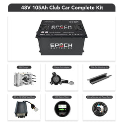 Epoch 48V 105Ah LiFePO4 Golf Cart Battery Set | 3500 Cycle | IP67 Rating | BMS Battery Epoch Batteries