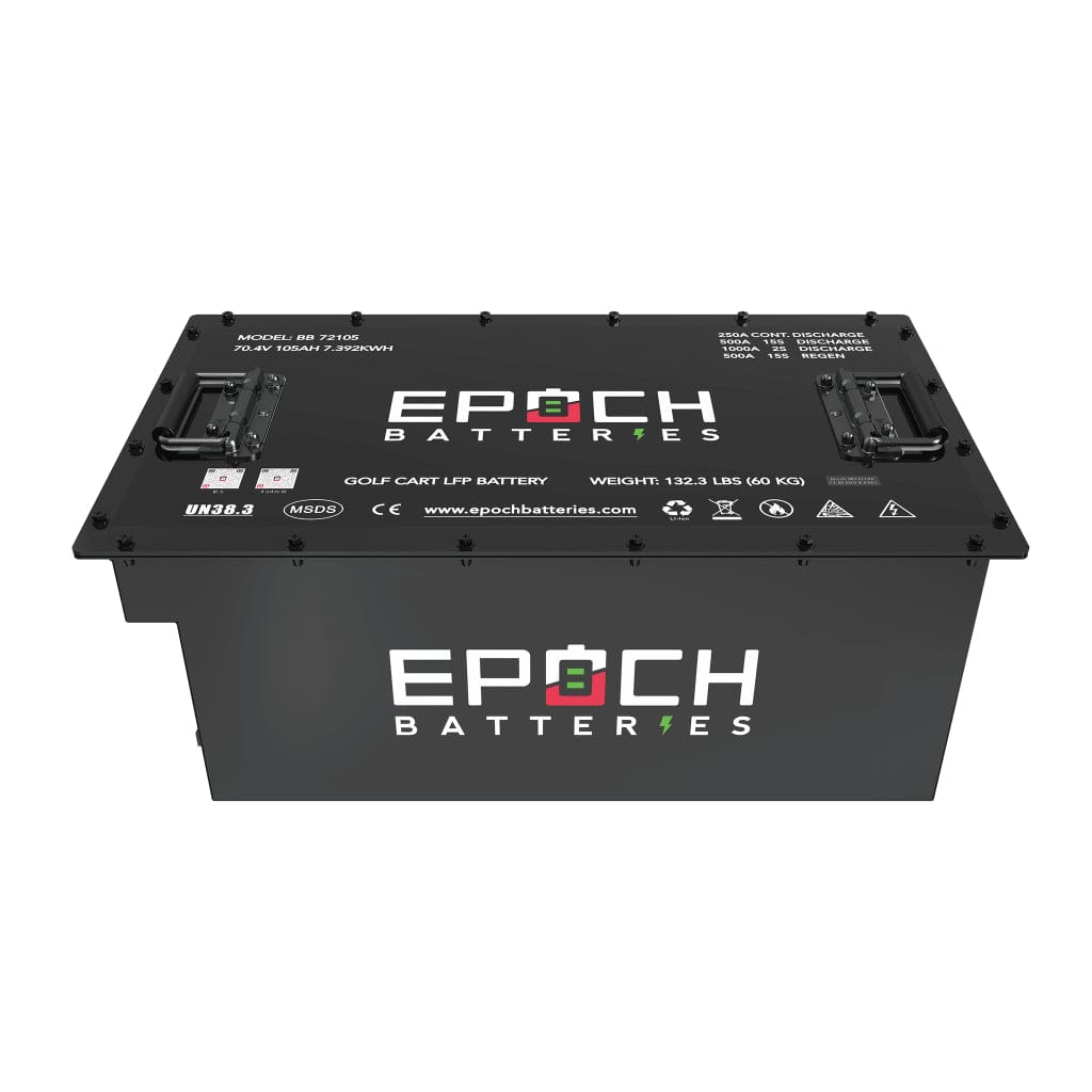 Epoch 70.4V (72V) 105Ah LiFePO4 Golf Cart Battery Set | 3500 Cycle | IP67 Rating | BMS Battery Epoch Batteries