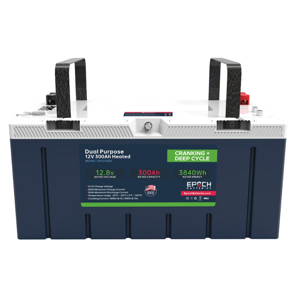 Epoch 12V 300Ah LiFePO4 Dual Purpose Battery | 6000 Cycles | IP67 Rated | Internal Heating Battery Epoch Batteries