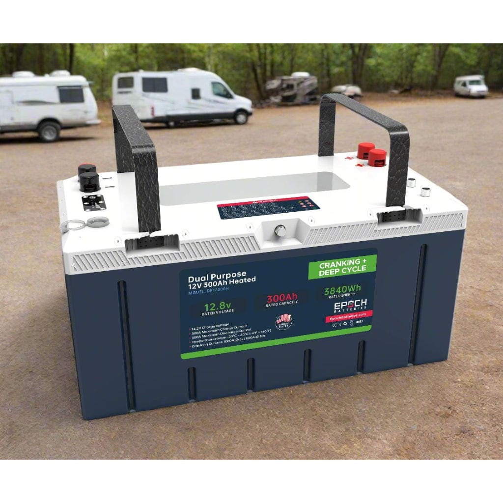 Epoch 12V 300Ah LiFePO4 Dual Purpose Battery | 6000 Cycles | IP67 Rated | Internal Heating Battery Epoch Batteries