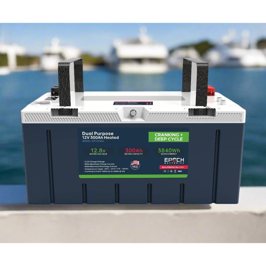 Epoch 12V 300Ah LiFePO4 Dual Purpose Battery | 6000 Cycles | IP67 Rated | Internal Heating Battery Epoch Batteries